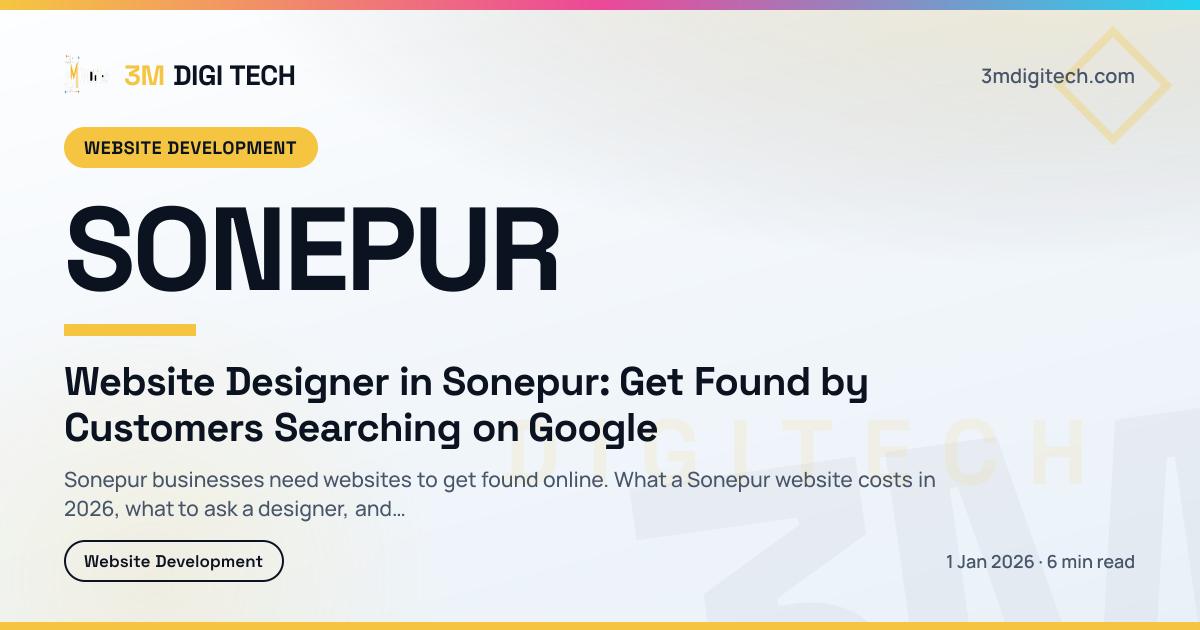 Website Designer in Sonepur: Get Found by Customers Searching on Google